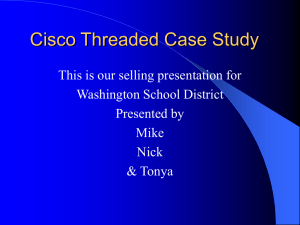 Cisco Threaded Case Study