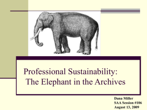 Professional Sustainability in Archives