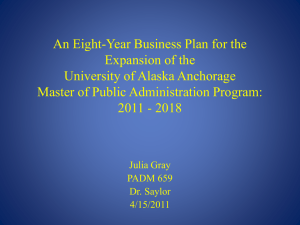 A Seven-Year Business Plan for the Expansion of the University of