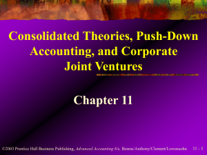 Consolidated Theories, Push-Down Accounting, and Corporate