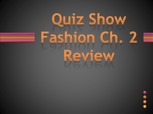 Ch. 2 Quiz Show Review