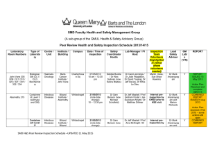 SMD Peer Review Inspection Schedule 2013_14_15