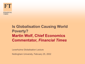 Is Globalisation Causing World Poverty?