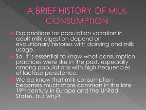 a brief history of milk consumption