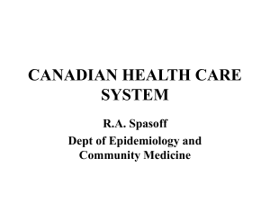 CANADIAN HEALTH CARE SYSTEM