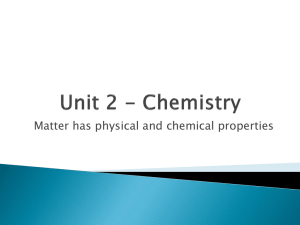Unit 2 - Chemistry