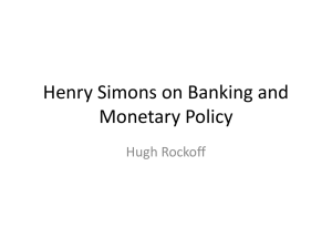 Henry Simons and Milton Friedman on Monetary Theory and Policy