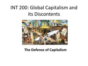 INT 200: Global Capitalism and its Discontents