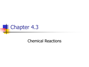 4.3 chemical reactions