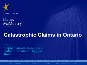 Catastrophic Claims (Blaney McMurtry)