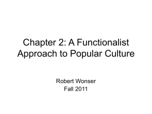 Chapter 2: A Functionalist Approach to Popular Culture