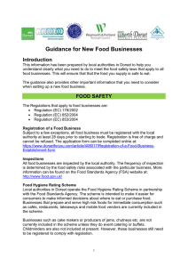 guidance for new food businesses (word, 790kb)