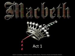 Macbeth: Act 1 - HRSBSTAFF Home Page