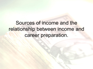 Sources of income and the relationship between income and career