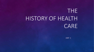 History of health care