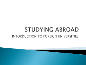 Studying abroad COORDINATOR