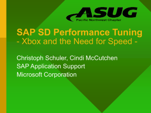 SAP SD Performance Tuning - Microsoft Center