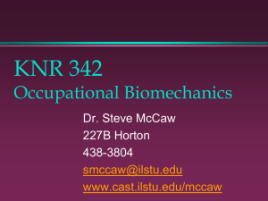 Occupational Biomechanics - Illinois State University