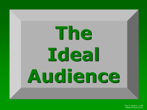 The Ideal Audience - A Site for the Lord