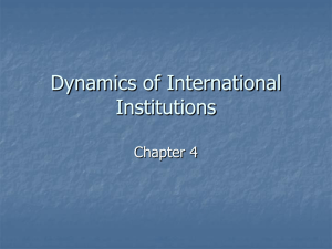 Chapter 4: The Dynamics of International Institutions