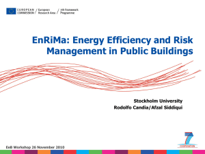 EnRiMa: Energy Efficiency and Risk Management in Public Buildings