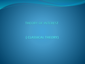 theory of interest ( classical theory)