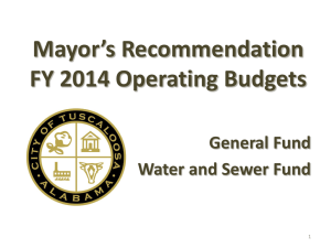 Mayor*s FY 2009 Operating Budgets