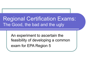 EPA REGION 5 Certification Exam Study
