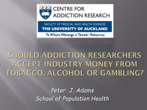 6th Addiction Research Symposium presentation