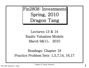 Chapter 12 - Equity Valuation