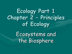 Chapter 2 - Principles of Ecology