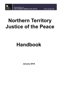 Justices of the Peace Act - Northern Territory Government