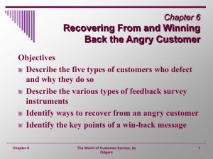 Chapter 1 -- Key Aspects of Customer Service