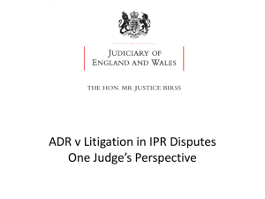 Colin Birss_Justice, England & Wales High Court Chanceryl_ADR