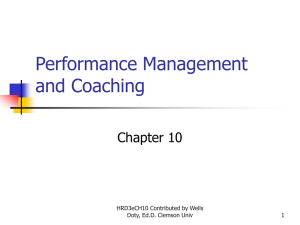 Performance Management and Coaching