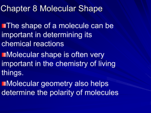 Chapter 8 Molecular Shape