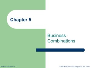 business combination - McGraw Hill Higher Education