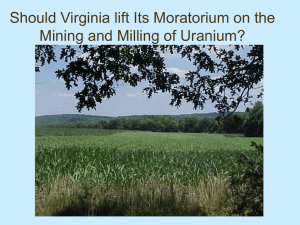Uranium Moratorium - City of Virginia Beach