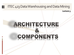 Architectural Types Architectural Types :Centralized Data Warehouse