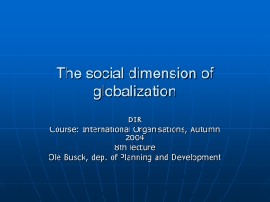 The social dimension of globalization
