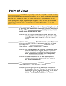 Point of View Student Notes - Tri