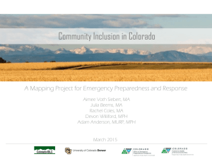 Community Inclusion in Colorado slides