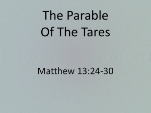 The Parable Of The Tares