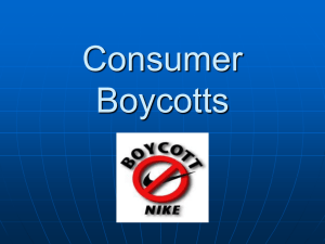 Consumer Boycotts