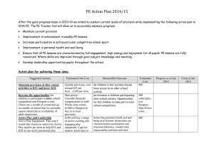PE Action Plan 2014/15