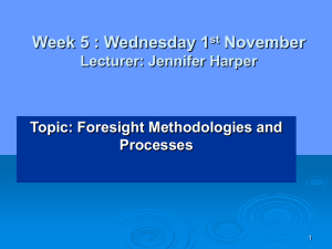 Week 1 : Wednesday 6 October Lecturer: Jennifer Harper