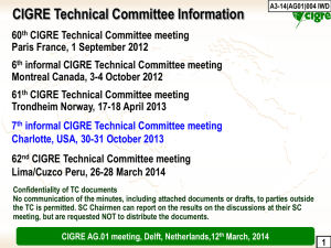 004-IWD CIGRE Techinical committee 2014-03 (A1) - SC A3