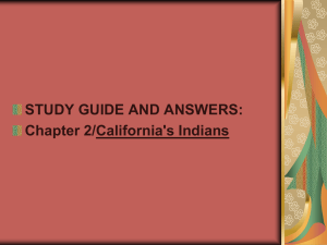 Chapter 2 California's Indians Study Guide