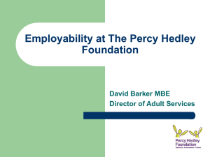 Employability at The Percy Hedley Foundation