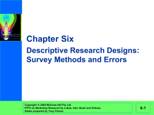 6-8 Types of Survey Methods
